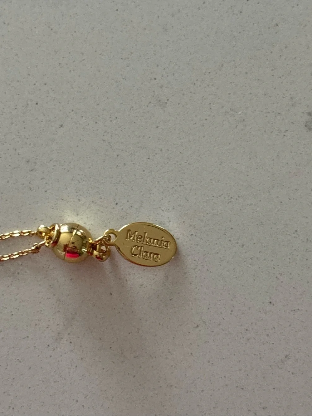 Gold Chain Necklace with Purple Opal Teardrop Pendant
